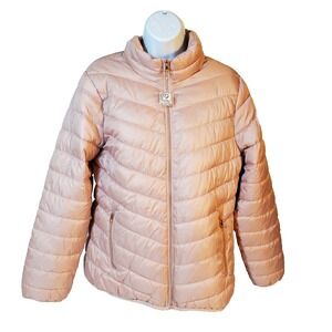 Cherokee Puffer Jacket Womens‎ Large Pink Full Zip Coat- NWT